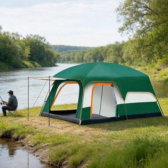 Familie Kampeertent, Draagbare Buitentent Waterdicht en Regenbestendig, UV‑Bescherming, Outdoor Tent voor Kamperen, Wandelen en Reizen