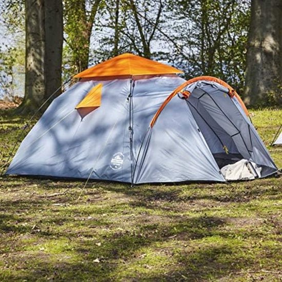 Familietent 3 personen - Camping, Outdoor - Quick Up System - 220 x 220 x 130 cm van Merkloos
