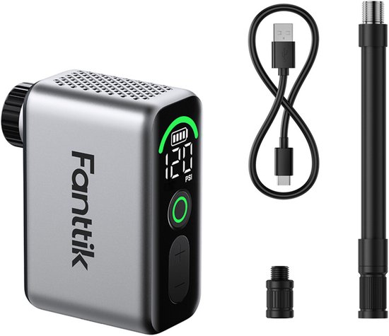 Fanttik X10 Ace Tiny Mini Elektrische Fietspomp – Elektrische Bandpomp – Draadloos – Tot 120 PSI – Compacte Fietspomp van Merkloos
