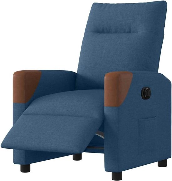 Fauteuil elektrisch verstelbaar - Stoel relaxen - Ontspannen thuis - Automatisch verstelbaar - 1 stuk - Blauw