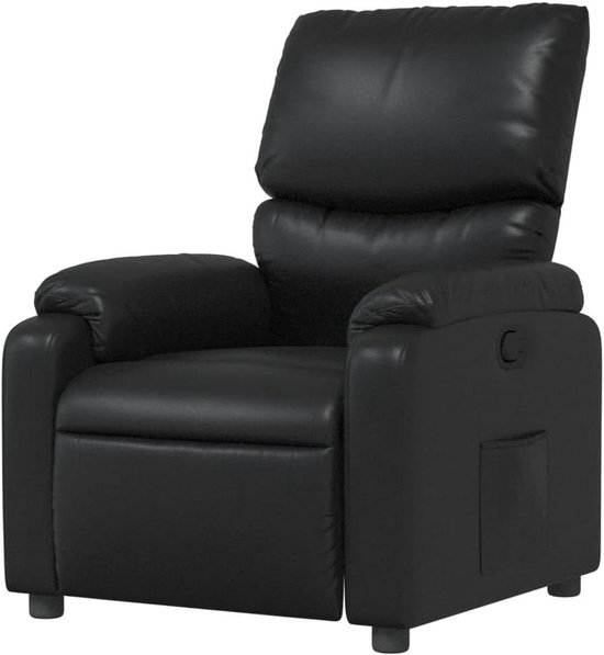 Fauteuil Verstelbaar - Relaxfauteuil Stoel - Ontspannen Zitten - Handmatige Verstelling - Max 110 kg - Zwart