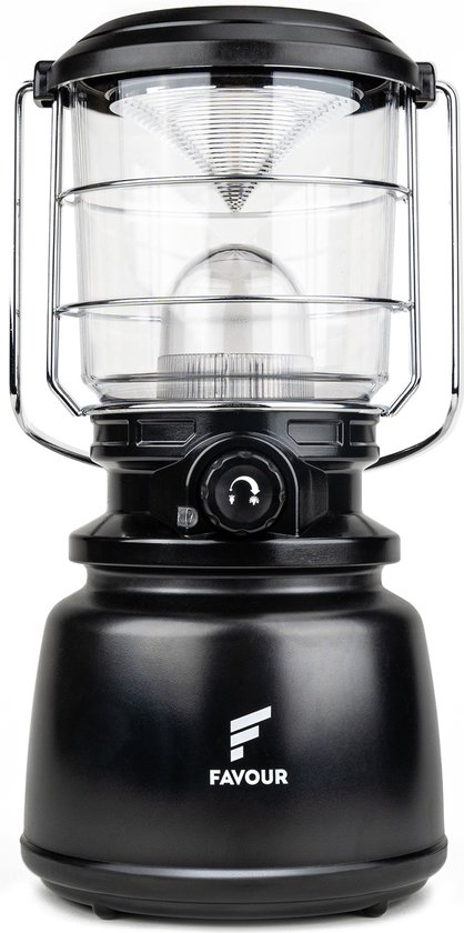 Favour L0944 Retro LED Lantaarn Hoog vermogen 1300 Lumen, Vintage Design, Tuinlantaarn, Camping lamp, Stormlantaarn Kleurtemperatuur instelbaar warm wit tot koel wit, traploos dimbaar incl. Kaarslichtstand van Favour