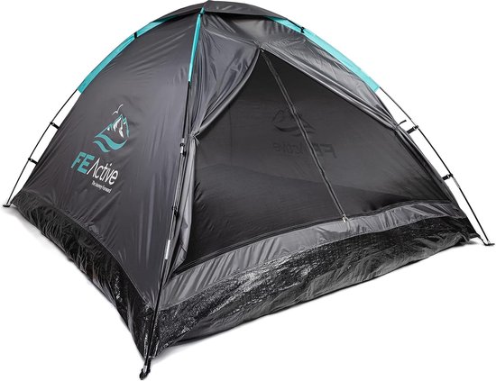 FE Active Tent - Kampeertent 4 persoons - waterdicht - zomer tent - lichtgewicht Tent - 243 * 213 cm - 2.4 kg van Merkloos