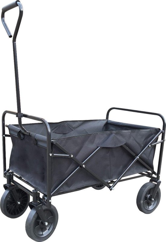 FEDEC - Opvouwbare Bolderkar - Festival / Camping kar - Tot 75KG - PVC wielen - Zwart van FEDEC