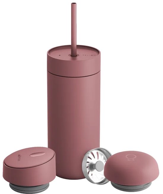 Fellow Carter Move Mug 3-in-1 Thermosbeker + 3 Doppen - Poederroze 473 ml