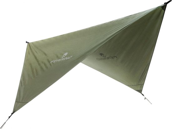Ferrino - Rain Tarp met dry sack - 240x240 cm - Leger groen van Ferrino