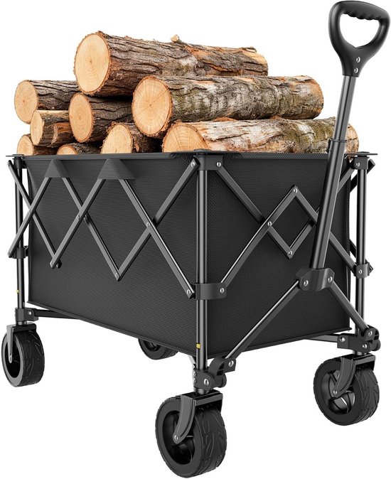Festival Trolley - Draagbare Kar - Boodschappen Doen - 140 Liter Capaciteit - 90kg Draagkracht - Beige