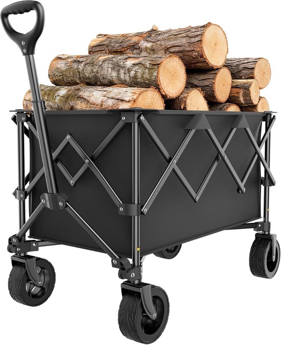 festival Trolley – Opvouwbare Bolderkar 140L met Telescopische Handgreep voor Tuinieren, Kamperen, Winkelen en Outdooractiviteiten van Merkloos