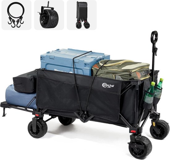 Festivalwagen met Remmen - Brede Wielen Campingwagen voor Zand en Tuinevenementen van Merkloos