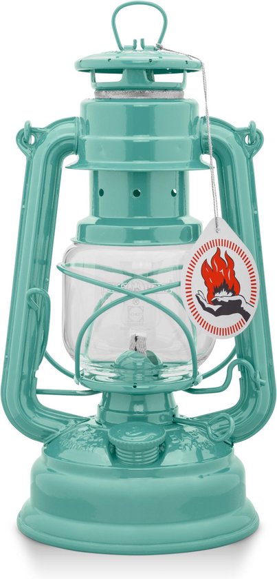 Feuerhand Stormlantaarn Baby special 276 - Lichtgroen - 13.5x15x26.5cm - Modern van Feuerhand