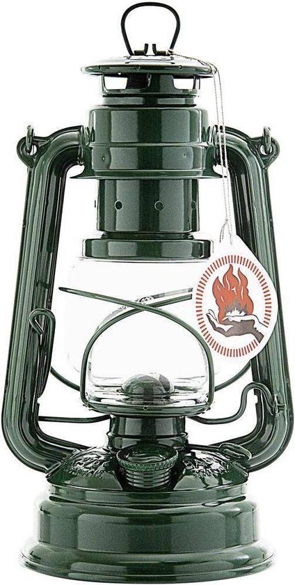 Feuerhand Stormlantaarn Baby special 276 - Mosgroen - 13.5x15x26.5cm - Modern van Feuerhand