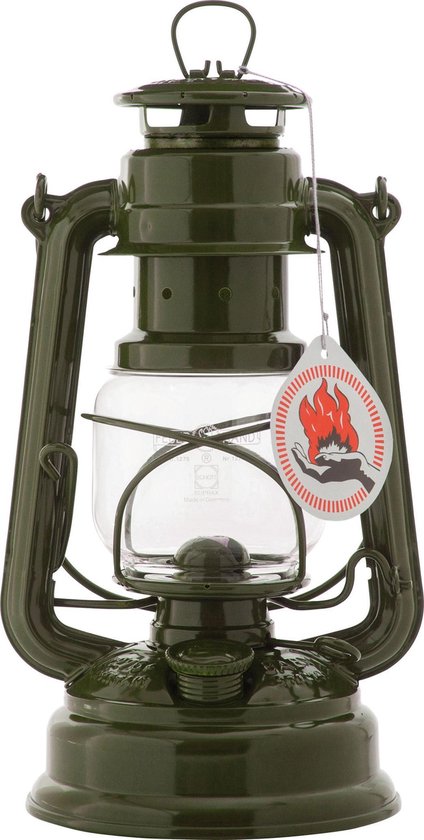 Feuerhand Stormlantaarn Baby special 276 - Olijfgroen - 13.5x15x26.5cm - Modern van Feuerhand