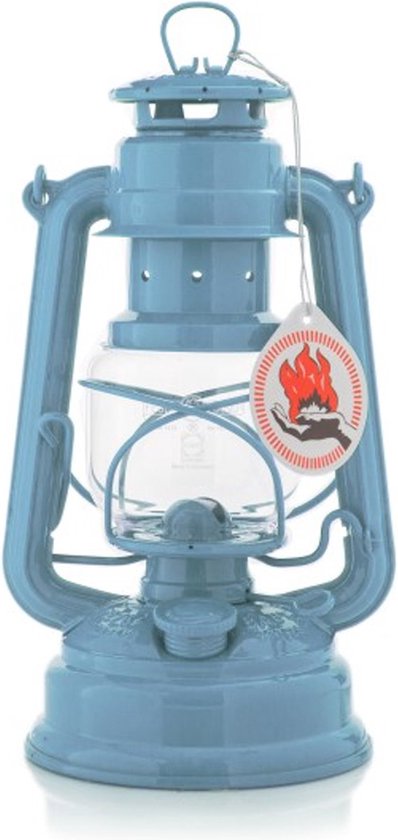 Feuerhand Stormlantaarn Baby special 276 - Pastel blauw - 13.5x15x26.5cm - Modern van Feuerhand