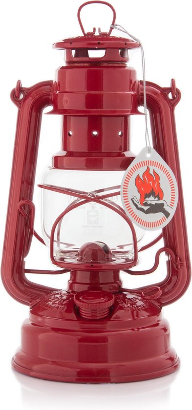 Feuerhand Stormlantaarn Baby special 276 - Rood - 13.5x15x26.5cm - Modern van Feuerhand