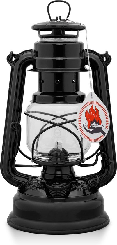 Feuerhand Stormlantaarn Baby special 276 - Zwart - 13.5x15x26.5cm - Modern van Feuerhand