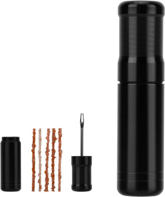 Fiets Band Reparatie Kit - Lekke Band Herstel - Tubeless Banden Plakken - Compact Stuurmontage - 5 Strips Inclusief