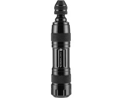 Fiets Bandreparatieset - Tubeless Reparatie Kit - Lekke Band Herstellen - Aluminium Opbergbus - 95x2x2 cm - Zwart