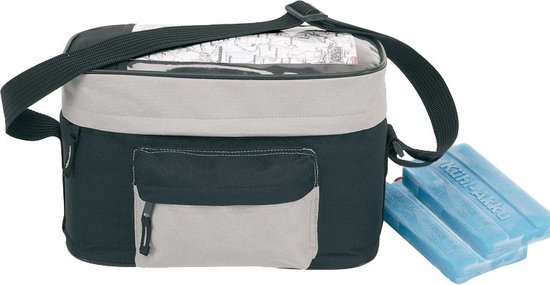 Fiets koeltas zwart/grijs 8 liter inclusief 2 koelelementen - stuurtas / fietskoeltas voor de fiets met koeltas - Fietstas koeltas voor onderweg van Sport4You