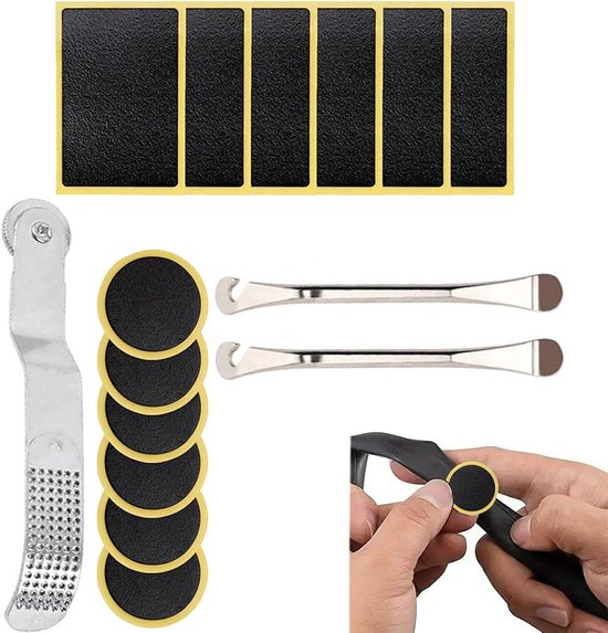 Fiets Reparatie Set - Band Plakset - Onderweg Repareren - Compact en Compleet - Meerdere Maten - Niet Van Toepassing