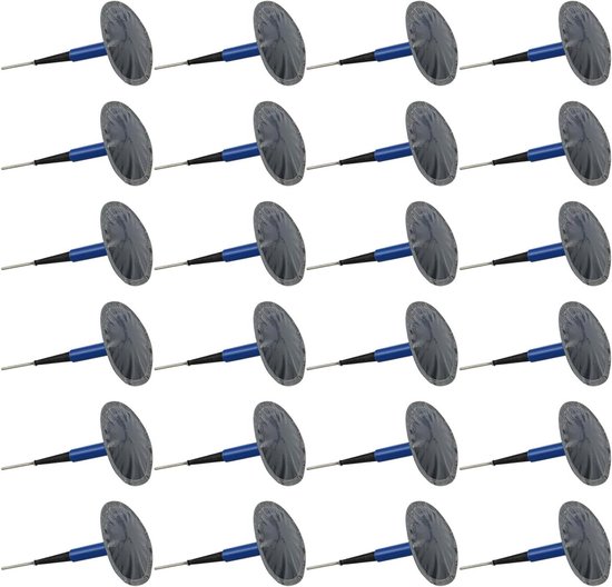 Fiets reparatieset - Band pluggen - Band lekken dichten - Waterdichte vulling - 24 stuks - Blauw van Merkloos