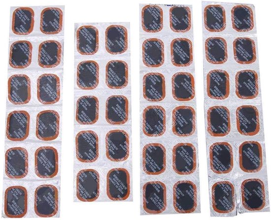 Fietsband Reparatie - Binnenband Plakker - Reparatie Onderweg - Zelfklevend PVC - 48 Stuks van Merkloos