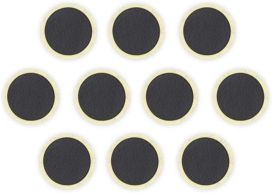 Fietsband Reparatie - Binnenband Pleisters - Noodreparatie Onderweg - Zonder Lijm - 10 Stuks - Zwart