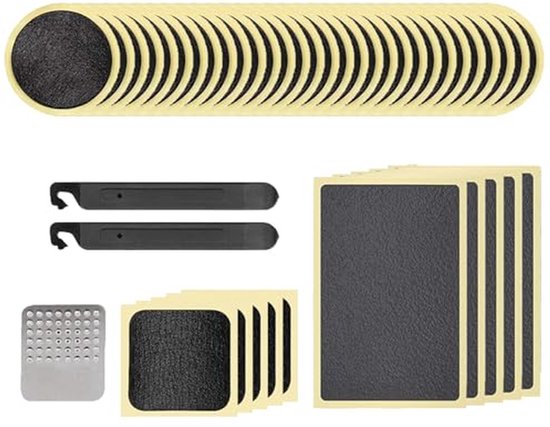 Fietsband Reparatie Kit - Lekke Band Pleisters - Onderweg Repareren - Zelfklevend Glueless - 40 Stuks - Zwart