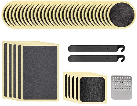 Fietsband Reparatie Kit - Plakset Binnenband - Banden Snel Herstellen - Zelfklevend Glueless - 40 Stuks - Multicolor