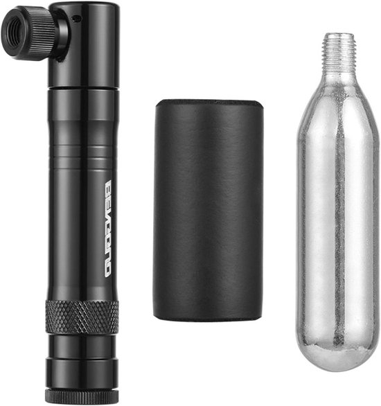 Fietsband Reparatie Kit - Vacuüm Plug Set - Lekke Banden Fixen - Inclusief CO2 Inflator - 5 Pluggen - Zwart