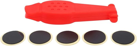 Fietsband Reparatie - Lekke Band Kit - Onderweg Reparen - Alles-in-één Ontwerp - Compact Formaat - Rood