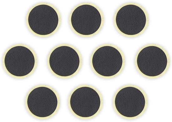 Fietsband Reparatie Patch Kit - Bandenplakker Fiets - Noodreparatie Onderweg - Geen Lijm Nodig - 10 stuks - Zwart