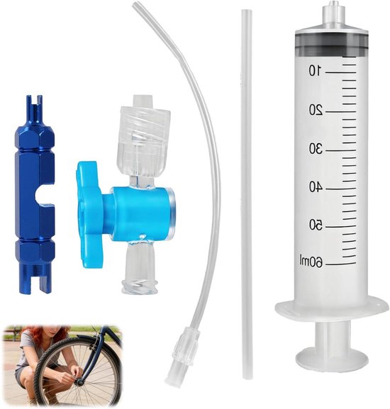 Fietsband Reparatie - Tubeless Set - Banden Onderhoud - Snelle Afdicht Injectie - 60 ml - Transparant