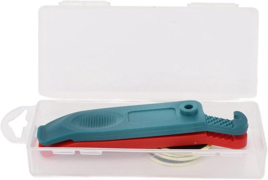 Fietsband Reparatiekit - Lijm Pleisters - Onderweg Herstellen - Duurzame Nylon Hefboom - 15 x 8 x 2 cm - Doorzichtig