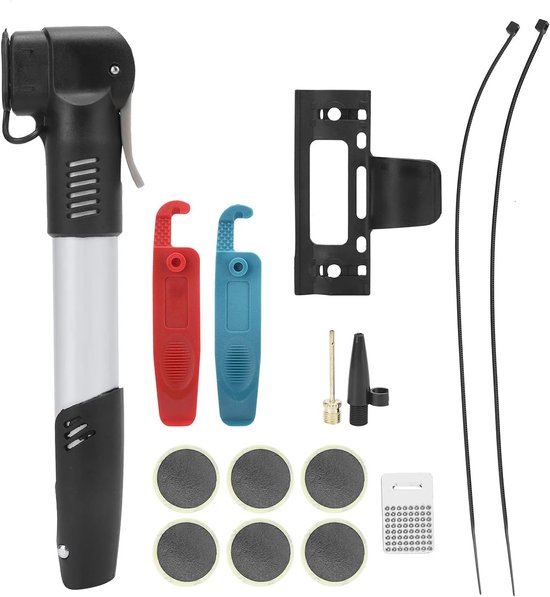 Fietsband Reparatieset - Bandplakset Bandenreparatie - Onderweg Banden Plakken - Universele Ventiel Compatibiliteit - Compacte Set - Zwart