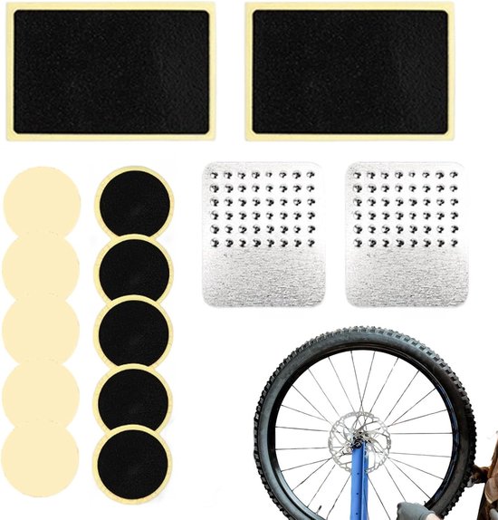 Fietsband reparatieset - Lekke band kit - Onderweg repareren - Zelfklevende patches - Verschillende maten - Multicolor