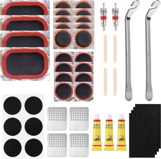 Fietsband reparatieset - Lekke banden kit - Onderweg repareren - Inclusief 22 patches - Complete set - Niet gespecificeerd