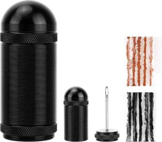 Fietsband reparatieset - Tubeless banden - Onderweg repareren - Compact formaat - 10 strips - Zwart