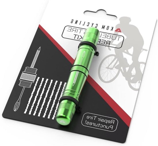 Fietsbanden Reparatiekit - Tubeless Reparatie - Lekke Banden Fixen - Ultralicht Aluminium - 8 Stuks Spekstrips - Groen van Merkloos