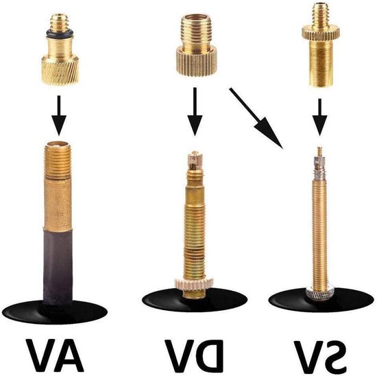 Fietsklep Adapter voor SV, AV en DV Kleppen - Opblaasbare Fietsen Ballon - Set van 15 stuks - Handig accessoire voor fietsers. van Merkloos