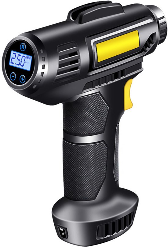 Fietspomp - fietspomp elektrisch - fietspompen - Autobandenpomp - Elektrische pomp - Draagbare luchtcompressor - Draadloze autobandenpomp - 4000 mAh 12 V - Oplaadbaar - 150 PSI - Autocompressor - Met LED en mondstukadapter van Merkloos