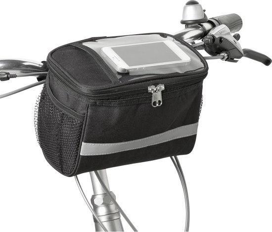 Fietstas met koelvak koeltas zwart/grijs 4 liter - fietskoeltas / stuurtas voor de fiets met koeltas - Fietstas koeltas voor onderweg van Benson