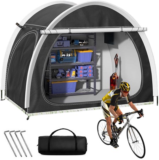 Fietstent - Opslagtent Voor Fietsen - Weerbestendige Outdoor Opslag Tent - Fiets Tent - 210x150x165 cm - 210D Oxford - Waterdicht & UV - Fietsenstalling - Voor Fietsen en Tuingereedschap