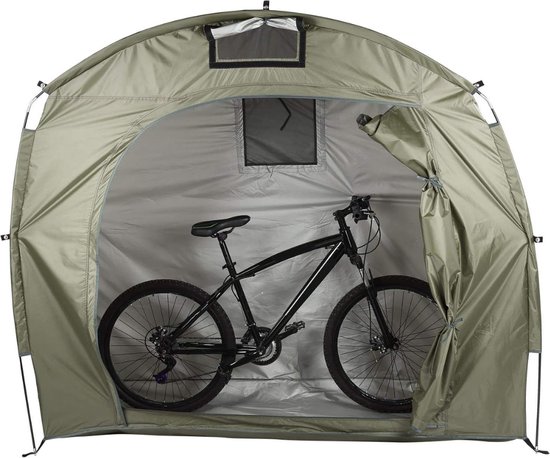 Fietstent - Schuurtent - Opbergtent – Bijzettent Waterdicht en met Opbergtas – Schuurtent Camping – Fiets Garage – Donker Groen van Merkloos