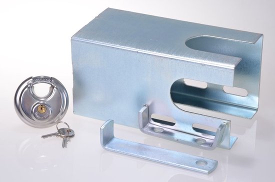 Filmer Diefstalbeveiliging aanhanger SET - disselslot universeel aanhangerslot met discusslot - trailerslot voor aanhangwagens , caravans , trailers incl. discusslot en 2 sleutels van Filmer