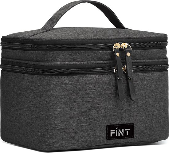 FÍNT® Luxe Koeltas - Voor Onderweg - Kolftas - Opbergruimte Borstkolf en Toebehoren - Moedermelk tot 12 uur Koel - Koeltassen Moedermelk - Zwart van FÍNT