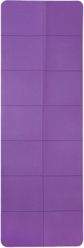Fitnessmat Opvouwbaar - Reis yogamat - Sport & Ontspanning - Dubbelzijdig Antislip - 183 x 61 cm - Paars