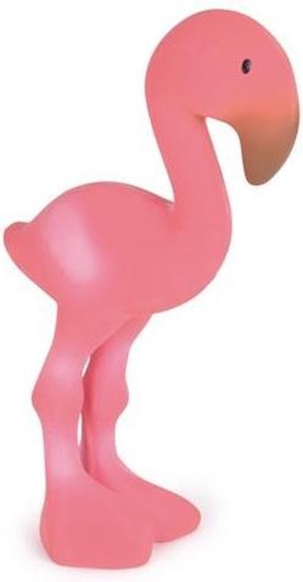 Flamingo natuurrubber bijt en knijp speeltje van Flamingo