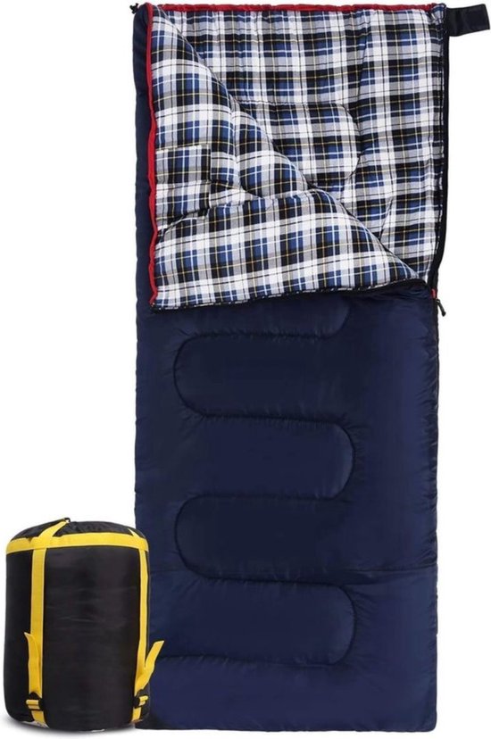 Flanellen Katoenen Slaapzak - Compact Voor Volwassenen - Comfortabel en Warm van MOUNTEFIELD