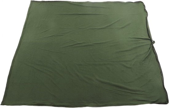 Fleece slaapzak - Draagbare deken - Kamperen en reizen - Dubbele ritssluiting - 180x75 cm - Groen