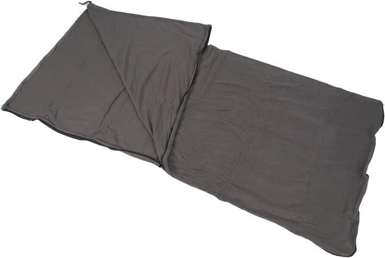 Fleece slaapzak - Draagbare slaapzak - Kamperen en reizen - Verdikt materiaal - 185 x 80 cm - Grijs